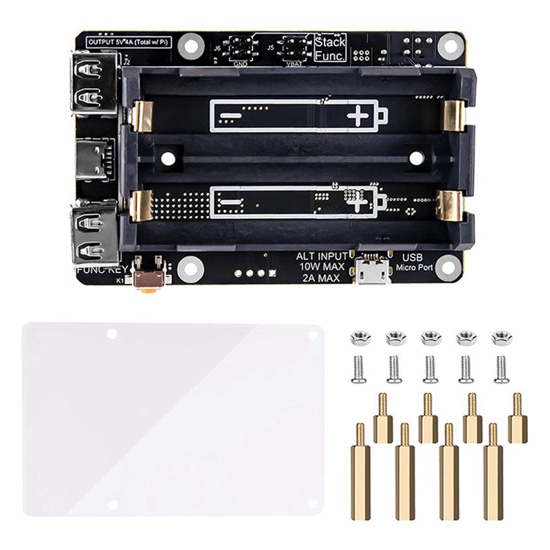 繊細な質感-2X Raspberry Pi 4 UPS電源用 - Raspberry Pi Uninterrupted Power Supply Ups 18650 のレビューと価格